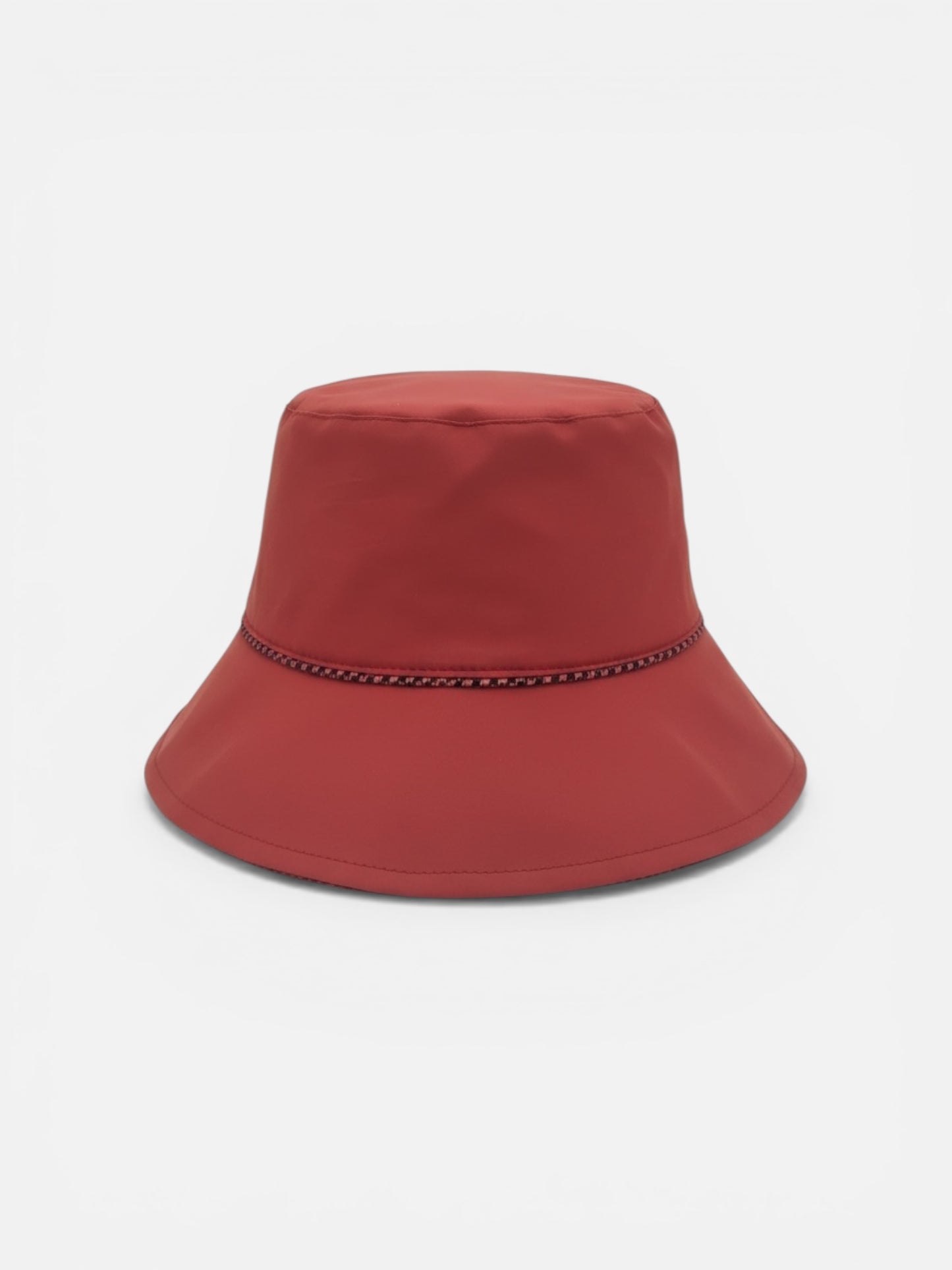 Cappello-pioggia-donna-Lupetta-impermeabile-rosso-opaco-Cappelleria-Bertacchi