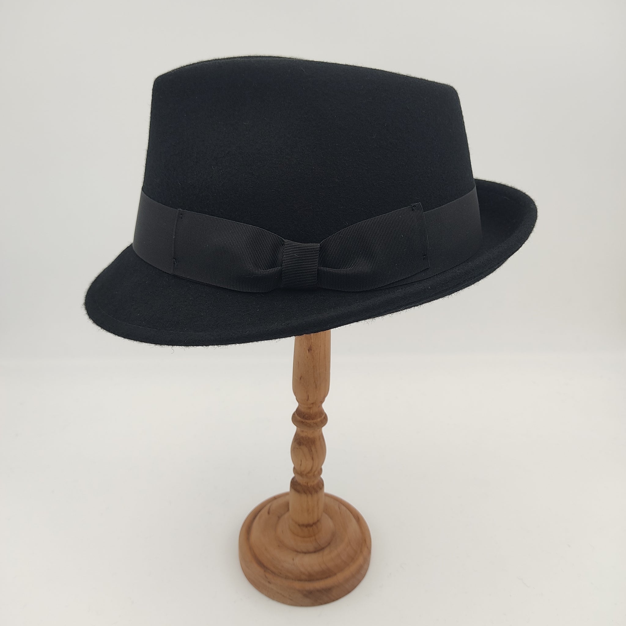 Cappello Trilby In Feltro Di Lana – Prodotto In Italia, Taglia 63 Cm, Colore Grigio, Tesa 4,5 Cm