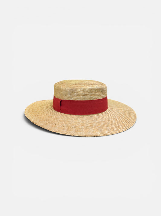 Cappello estivo da donna Gondola E a testa piatta con tesa dritta